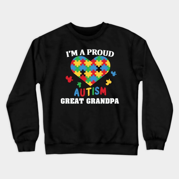 Proud Autism Great Grandma Autism Awareness Gift for Birthday, Mother's Day, Thanksgiving, Christmas Crewneck Sweatshirt by skstring